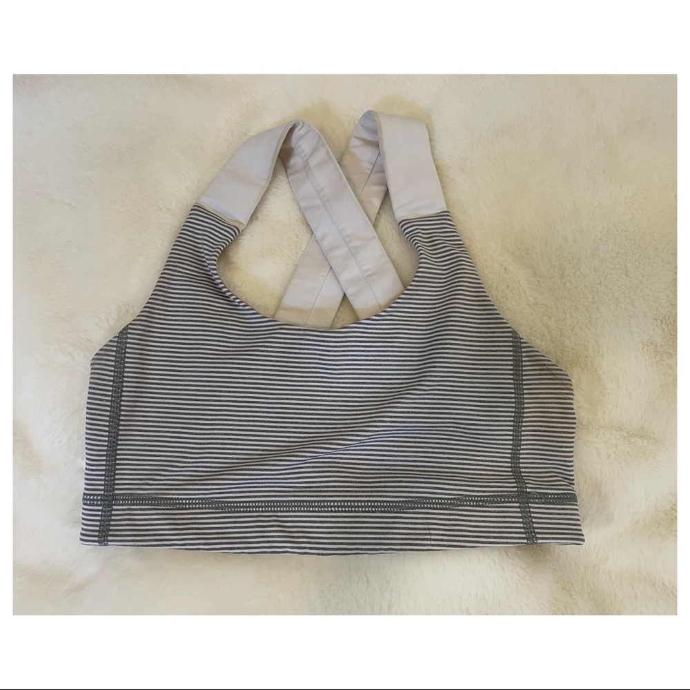 SOLD • Lululemon • All Sports Bra Tonka Stripe